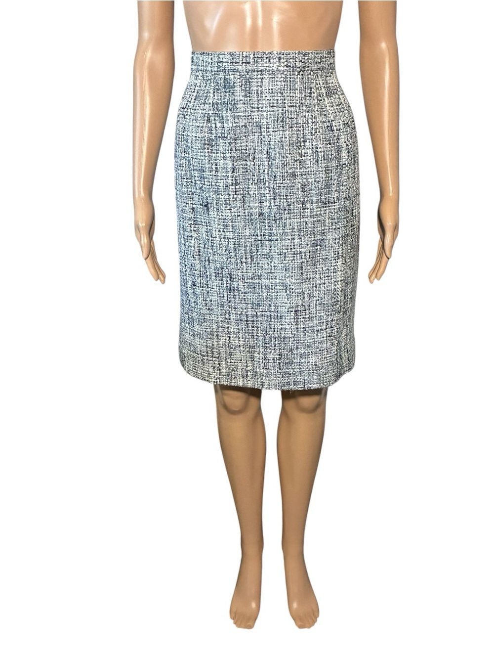 Vintage Women's Skirt SizeS Tweed Acrylic Blend A-Line Knee Length Lined Pleated